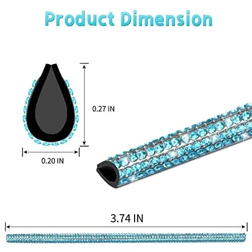 INSAUTO Bling Car Vent Outlet Trim 10pcs | Sparkle Diamond Car Accessories for Women & Girls thumbnail 5
