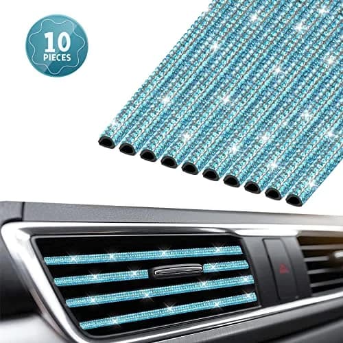 INSAUTO Bling Car Vent Outlet Trim 10pcs | Sparkle Diamond Car Accessories for Women & Girls thumbnail 9
