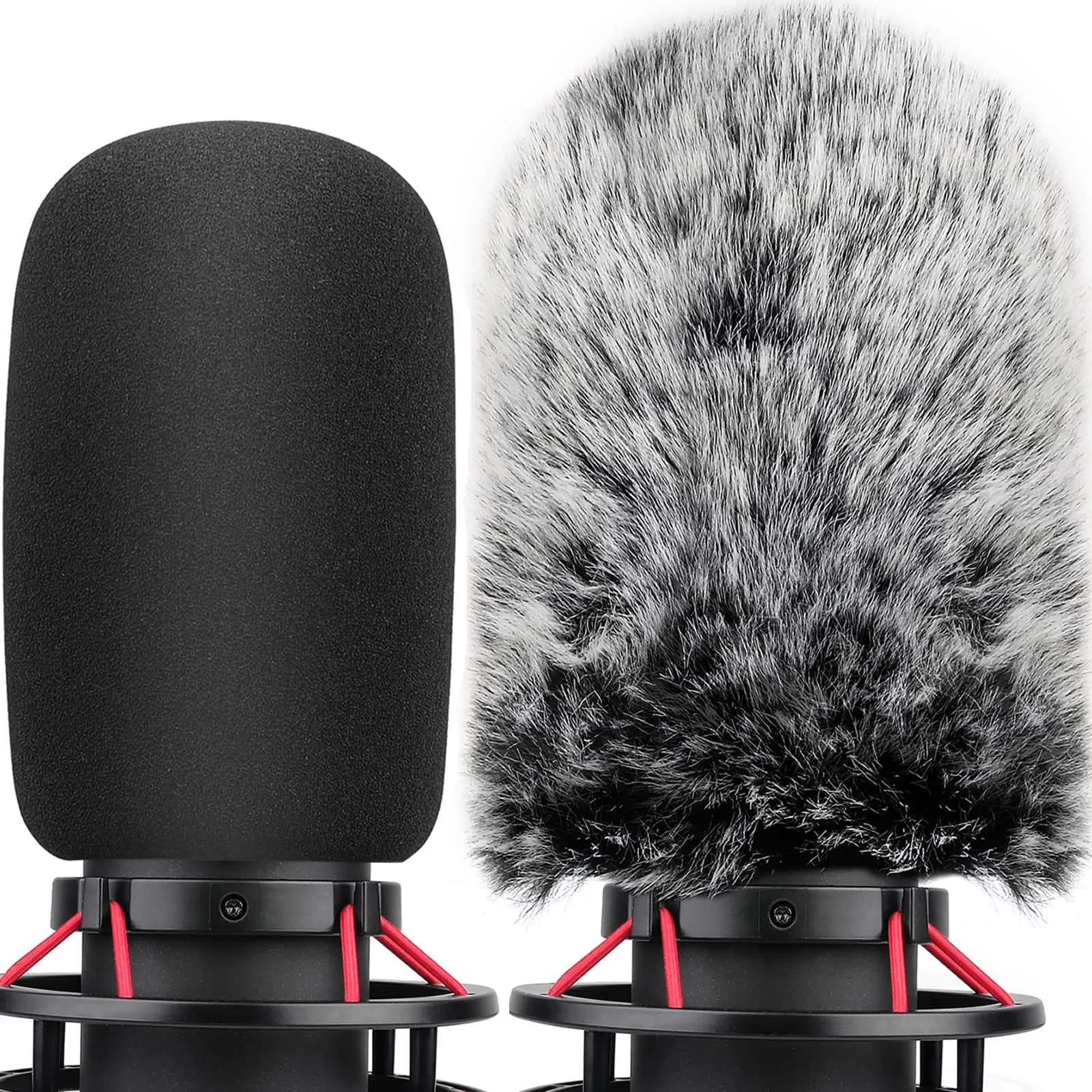 ChromLives 3-Pack Microphone Windscreen & Pop Filter Set for Blue Yeti Nano | Foam, Furry, and Dual-Layer Pop Filter — Mic Cover for Hyper X