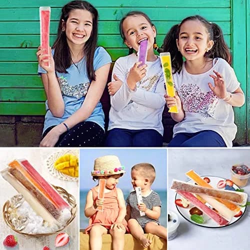 FEBSNOW Disposable Ice Popsicle Mold Bags 120 Pack | BPA-Free, Zip Sealed, 11x2 Inch thumbnail 5