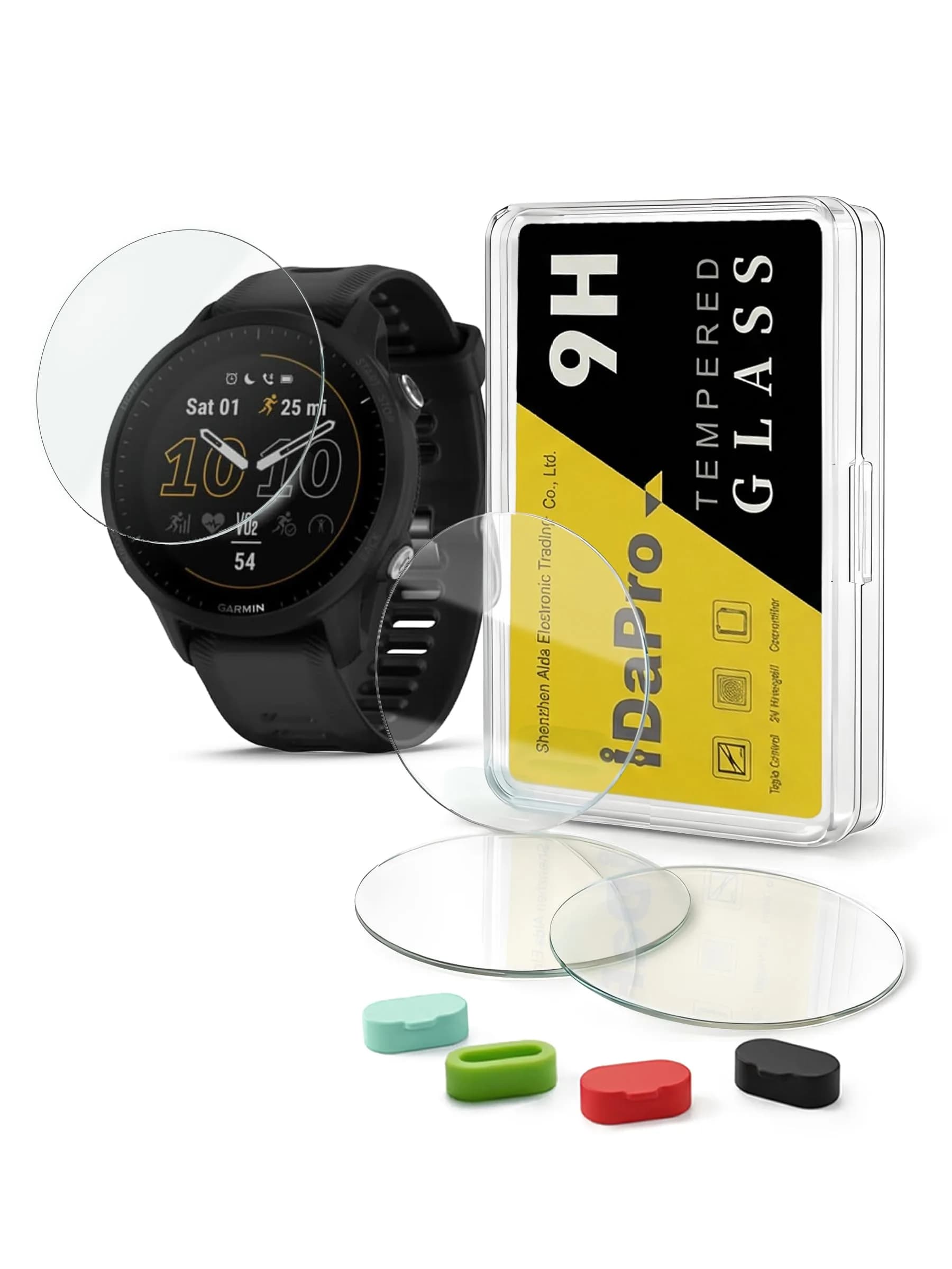 iDaPro Screen Protector for Garmin Forerunner 955/955 Solar, 9H Glass | Anti-Scratch & HD Clarity - main product image