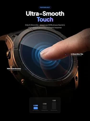 iDaPro Screen Protector for Garmin Forerunner 955/955 Solar, 9H Glass | Anti-Scratch & HD Clarity thumbnail 7
