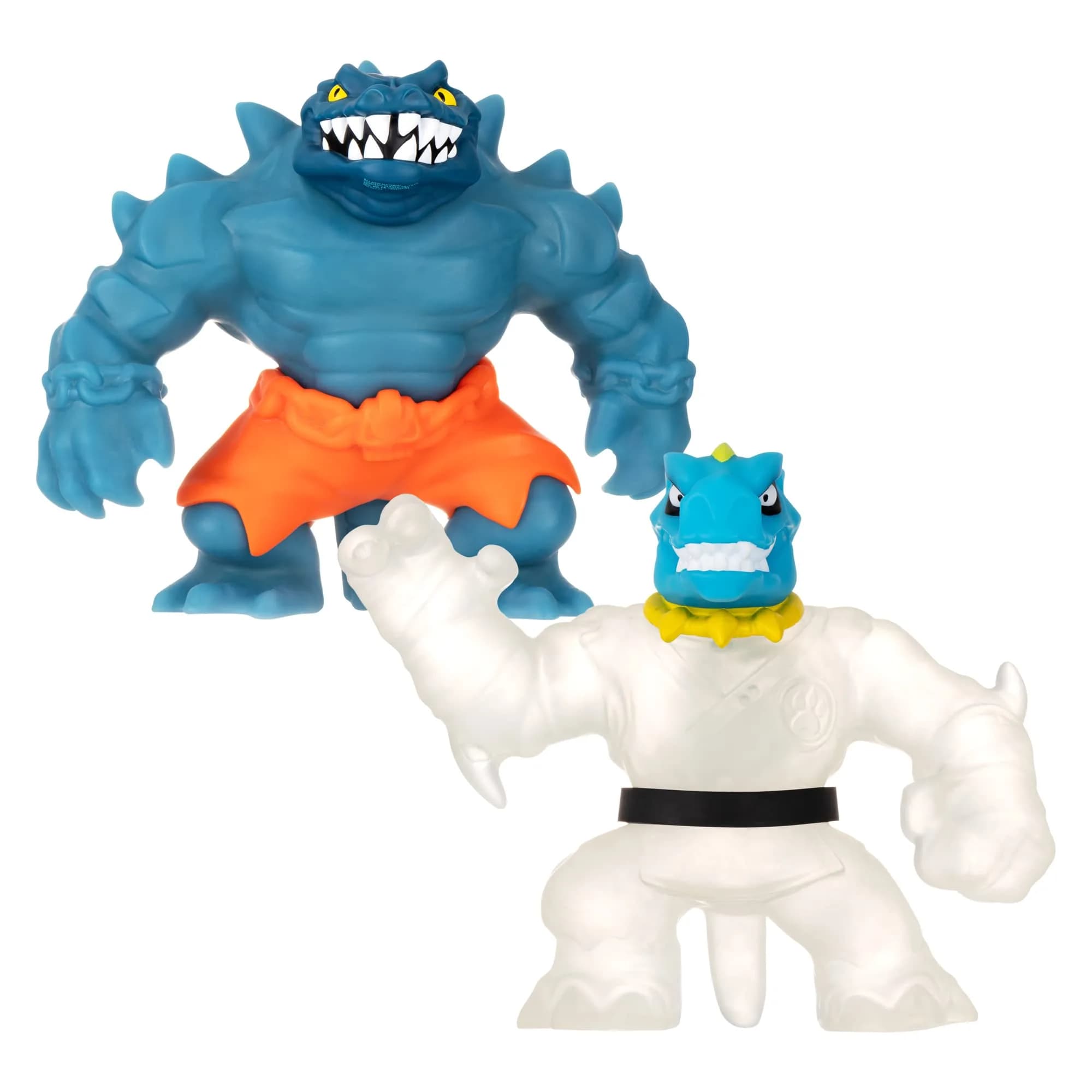 Heroes of Goo Jit Zu Dino X-Ray Fossil Faceoff Versus Pack - Thrash vs Verapz 2 Piece Set | ASTM-Tested Toy Figures — Glow Shifters