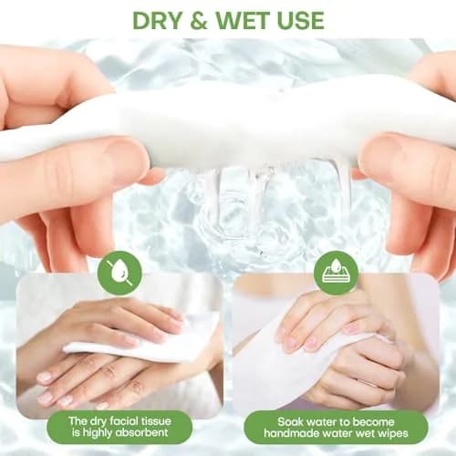 fancyou Compressed Towel Tablets 100 Count (Pack of 1) | Disposable Face Washcloths for Travel, Gym, Home thumbnail 7