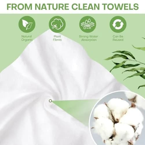 fancyou Compressed Towel Tablets 100 Count (Pack of 1) | Disposable Face Washcloths for Travel, Gym, Home thumbnail 2