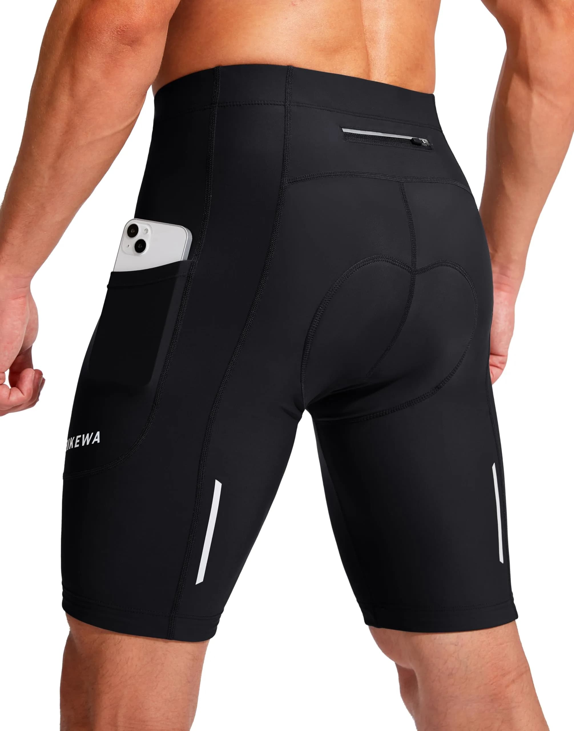 Bikewa Shorts for Men 3D Padded Cycling | Breathable, Quick Dry, UPF 50+ (Large)