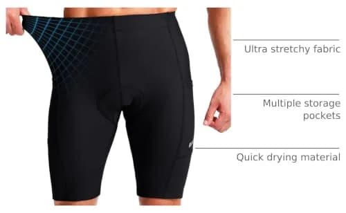 Bikewa Shorts for Men 3D Padded Cycling | Breathable, Quick Dry, UPF 50+ (Large) thumbnail 4