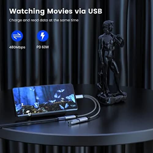 MOGOOD USB C OTG Adapter with 60W PD Fast Charge | Compatible for Steam Deck, Galaxy S26, Switch, Chromecast, Pi-KVM thumbnail 5