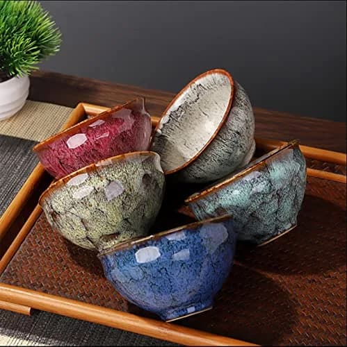 Lxuwbd Ceramic Teacups 5pcs | Modern Style, 3.5oz Each, Durable & Elegant thumbnail 2