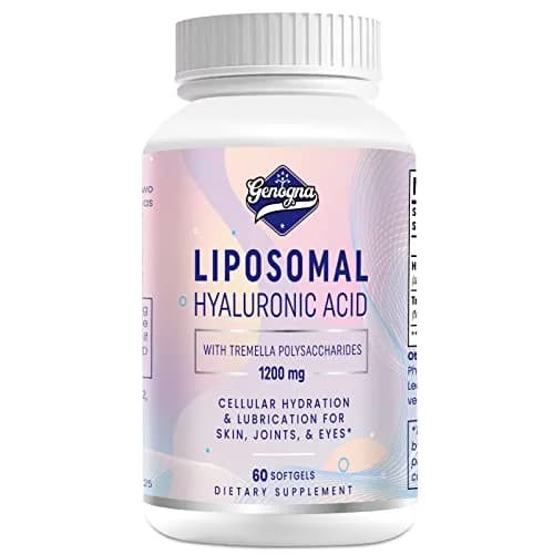 Genogna Liposomal Hyaluronic Acid Supplement 1000mg 60 Softgels | Skin & Hair Support with Superior Absorption thumbnail 1