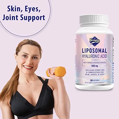 Genogna Liposomal Hyaluronic Acid Supplement 1000mg 60 Softgels | Skin & Hair Support with Superior Absorption thumbnail 2
