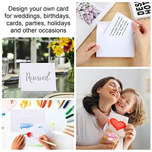 Joyberg Blank Cards and Envelopes 4x6 Inch, 30 Pack White Invitation Cardstock with 30 Pack Envelopes | Self-Seal for All Occasions thumbnail 7