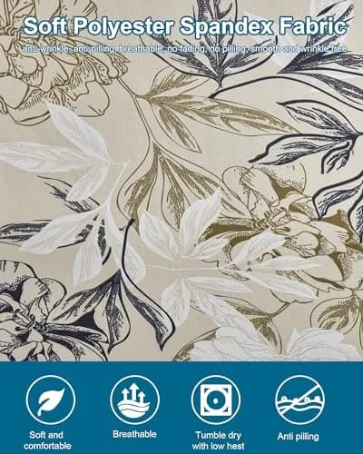 CRFATOP Wingback Chair Covers 2-Piece Set Floral Print Stretchable Armchair Slipcovers for Living Room thumbnail 7