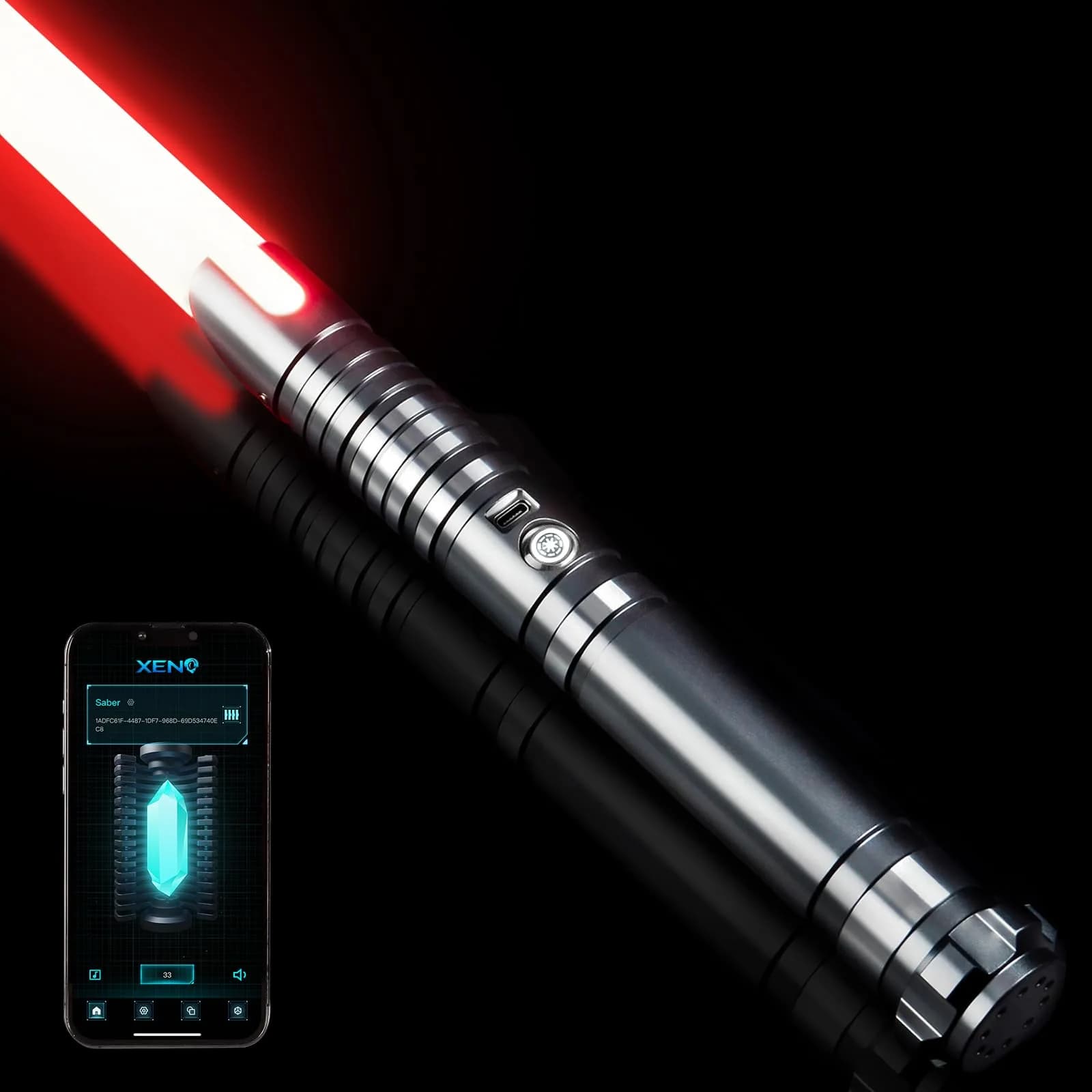 DAMIENSABER RGB3.0 Light Saber for Adults | Motion Control, 16 Sound Fonts, Infinite Color, Heavy Dueling, Rechargeable - main product image