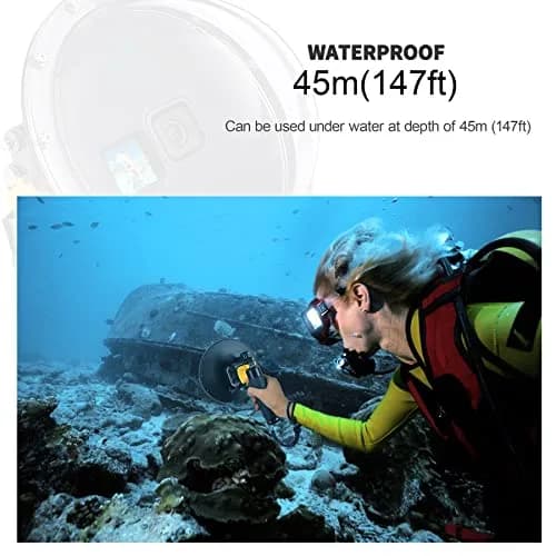 YALLSAME Underwater Dome Port for GoPro Hero 13 12 11 10 9 Black with Floating Hand Grip & Shutter Lever | 45m (147ft) Depth Rated thumbnail 4