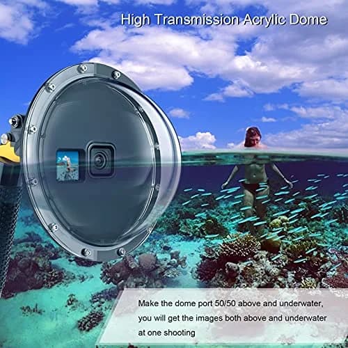 YALLSAME Underwater Dome Port for GoPro Hero 13 12 11 10 9 Black with Floating Hand Grip & Shutter Lever | 45m (147ft) Depth Rated thumbnail 8