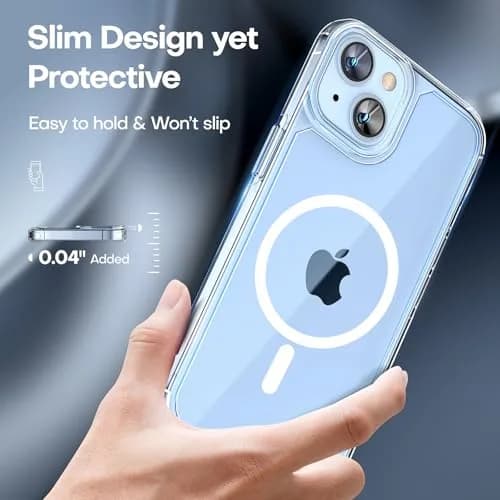 TAURI for iPhone 14 Case, Compatible with MagSafe, Clear | Military-Grade Shockproof & Anti-Yellowing thumbnail 5