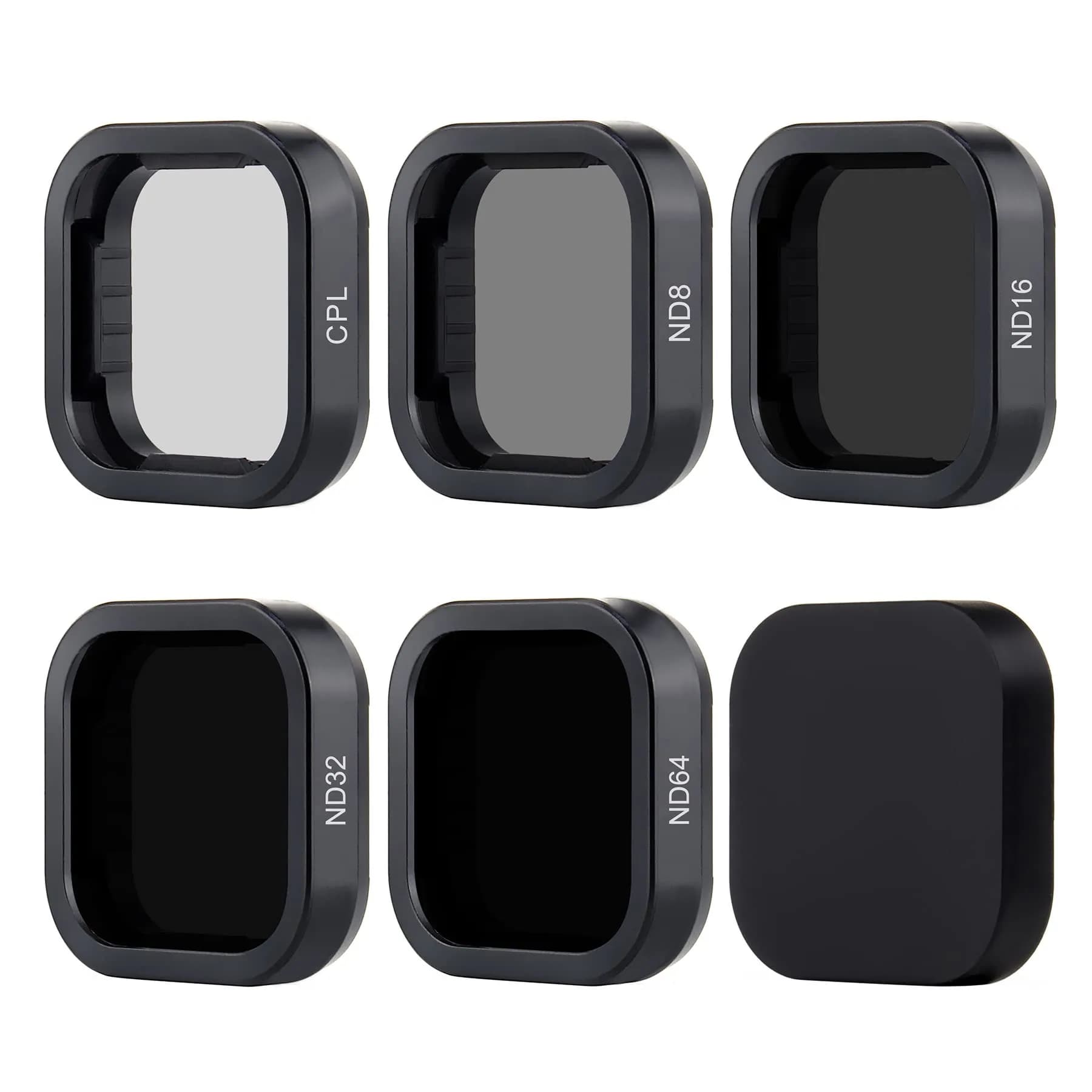 YALLSAME ND & CPL Filter Set for GoPro Hero 9/10/11/12 Black & Mini | 5-Piece Glass Filter Kit with Nano Coating - main product image