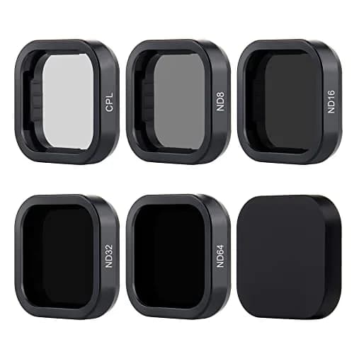 YALLSAME ND & CPL Filter Set for GoPro Hero 9/10/11/12 Black & Mini | 5-Piece Glass Filter Kit with Nano Coating thumbnail 1