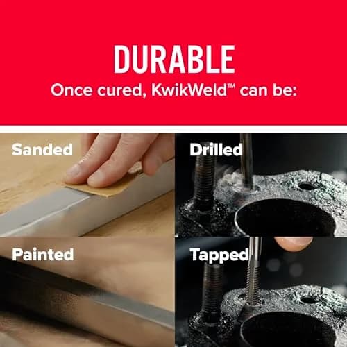 J-B Weld KwikWeld Steel Reinforced Epoxy 2 oz (59 ml) | Fast-Setting Metal Repair Adhesive thumbnail 5