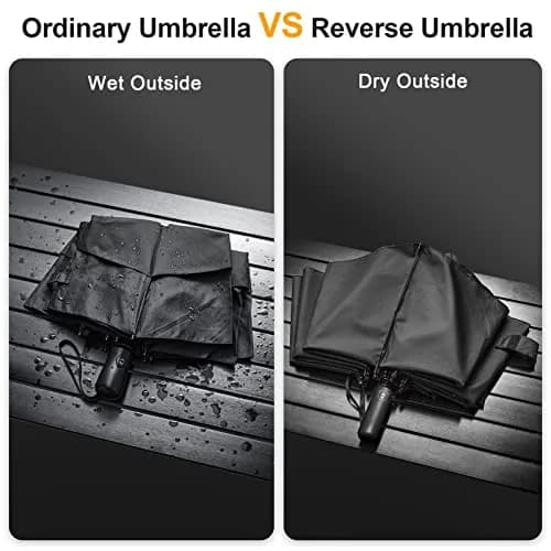 G4Free 62 Inch Large Golf Umbrella Windproof Reverse Travel Umbrella with Double Canopy and Auto Open/Close | 157.5 cm (62 Inch) Arc thumbnail 3