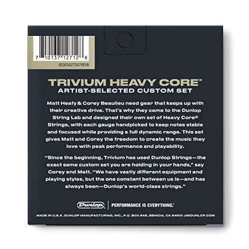Jim Dunlop Heavy Core Trivium Signature Guitar Strings 10-63 | 7-String, Nickel, Uncoated thumbnail 7