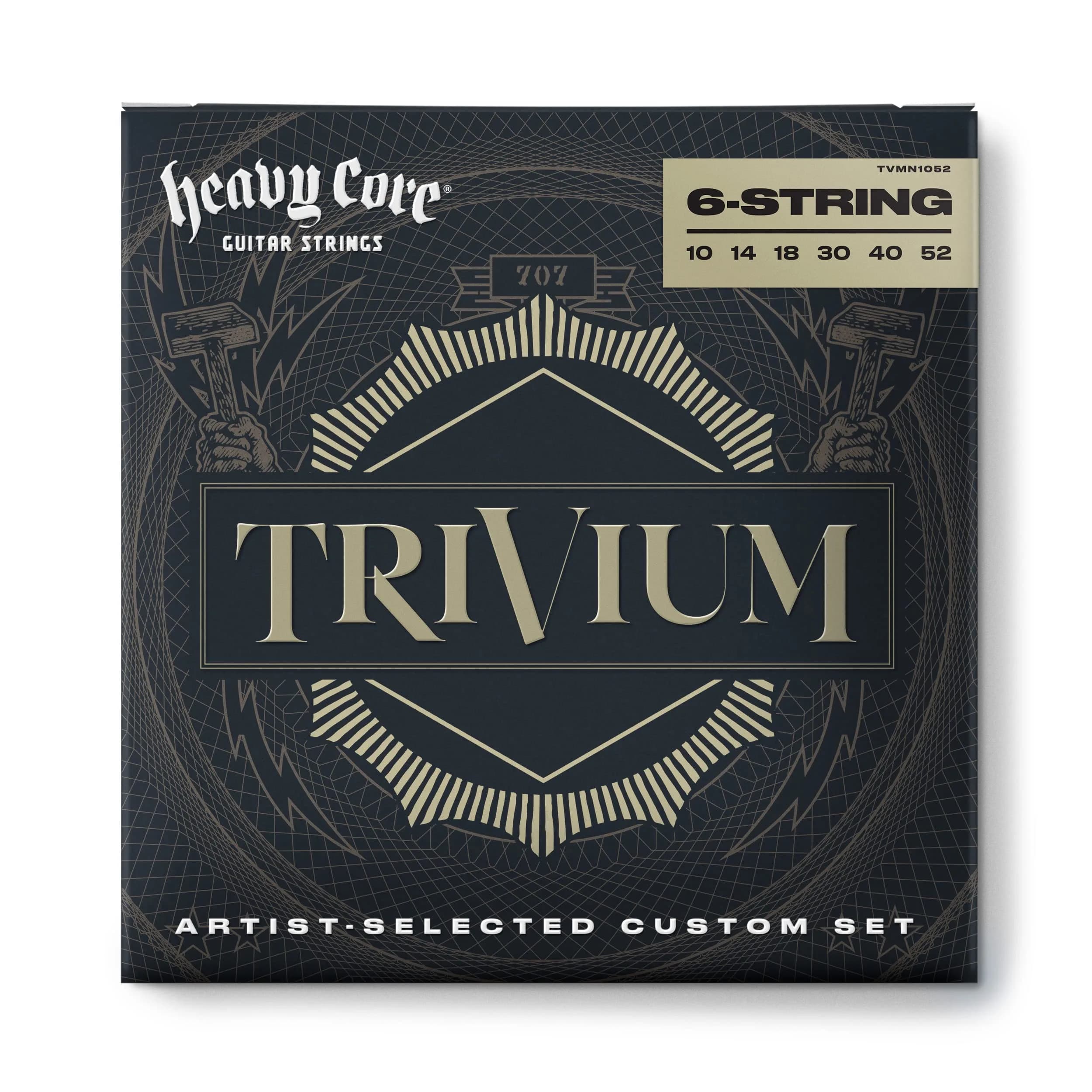 Jim Dunlop Heavy Core Trivium Signature Guitar Strings 10-63 | 7-String, Nickel, Uncoated — 10-52