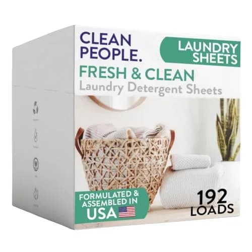 THE CLEAN PEOPLE Laundry Detergent Sheets Fresh Scent 192 Count | Eco-Friendly Concentrated Formula thumbnail 1