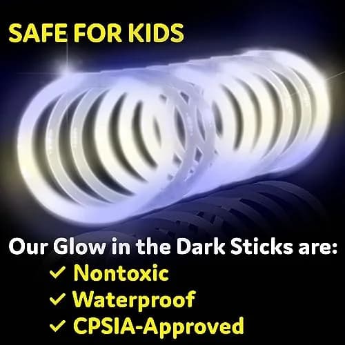 PartySticks White Glow Sticks 100-Pack | 10-14 Hour Glow, Waterproof, Kid-Safe thumbnail 6