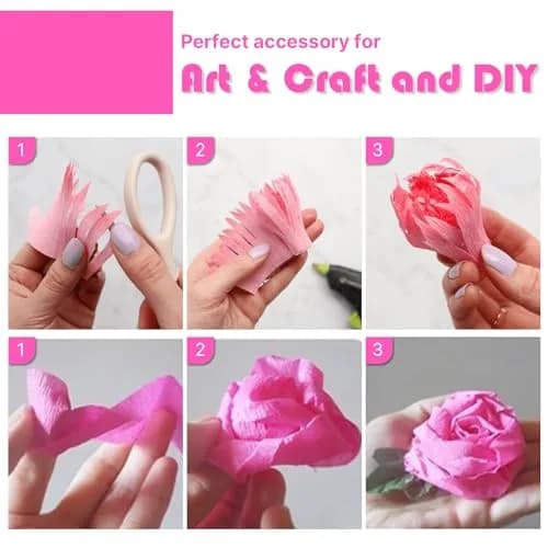 PartyWoo Light Pink Crepe Paper Streamers 4 Rolls, 328 FT Total | FSC-Certified Paper for Parties & Crafts thumbnail 4