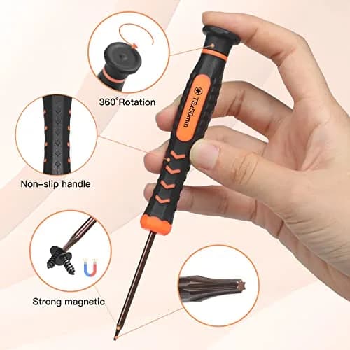 Jorest T5 Torx Security Precision Screwdriver with Spudger | Tool for Electronics Repair thumbnail 2
