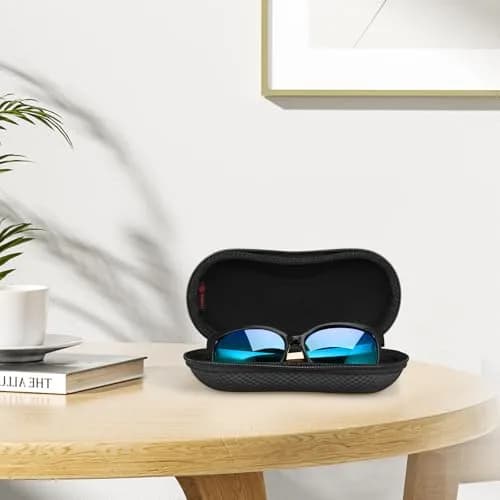 FINTIE Hard EVA Shell Sunglasses Case with Carabiner & Cleaning Cloth | Black thumbnail 9