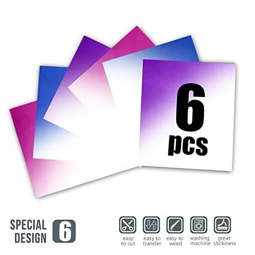TransWonder UV Color Changing Puff Heat Transfer Vinyl 6 Sheets (12"x10") | 3D Puff Effect & Sunlight Color Change thumbnail 4