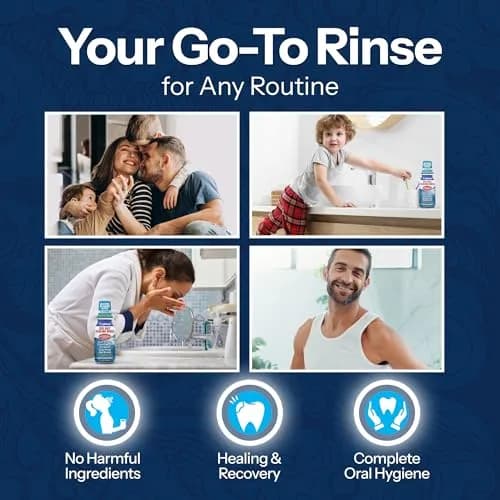 H2Ocean Healing Rinse Natural Sea Salt Whitening Mouthwash 16oz Pack of 2 | Alcohol & Fluoride-Free Oral Care thumbnail 4