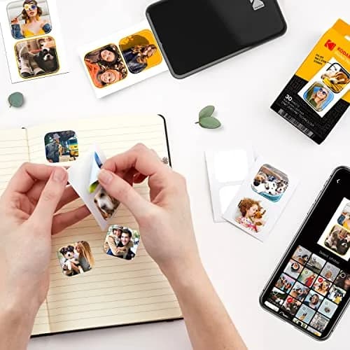 KODAK 2x3 Premium Sticky-Backed ZINK Photo Paper 30 Sheets | Inkless Sticker Printing thumbnail 6