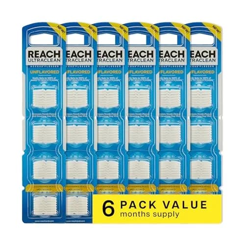 REACH Ultraclean Access Flosser Refill Heads, Unflavored, 28 Count (Pack of 6) | Dentist Recommended Brand for Easy Oral Care thumbnail 1