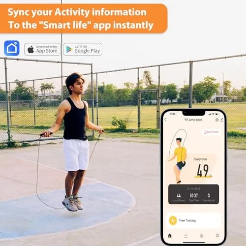 wigore Smart Jump Rope with App & Counter, Adjustable PVC Speed Rope 2.5m (8.2ft) | Fitness Gifts for Adults thumbnail 7