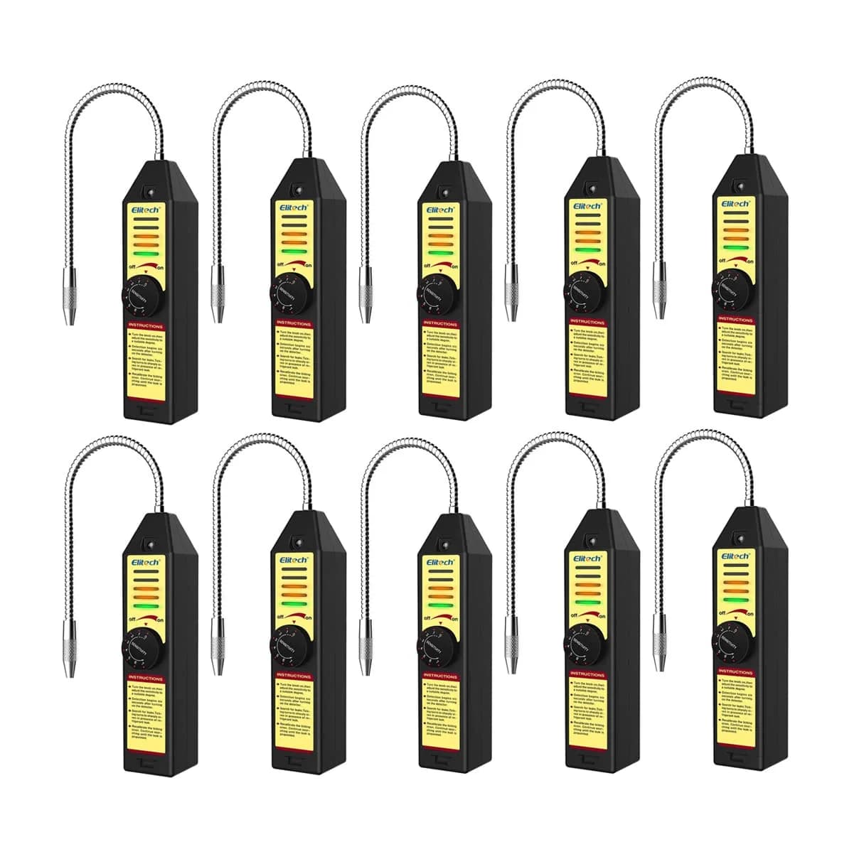 Elitech Refrigerant Leak Detector AC Freon Leak Sniffer R22 R410A R134A R1234YF | 10PCS - main product image