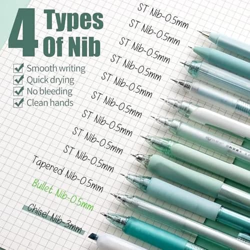Four Candies Forest Gel Pens, Black Ink, 0.5mm Fine Point, 12 Count | Smooth Writing for Students & Professionals thumbnail 4