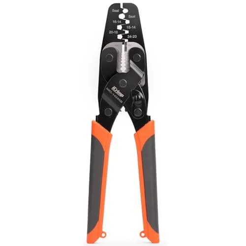 IWISS iCrimp IWC-1424AB Open Barrel & Weather Pack Terminal Crimper AWG24-14 | Built-in Wire Stripper & Cutter thumbnail 1