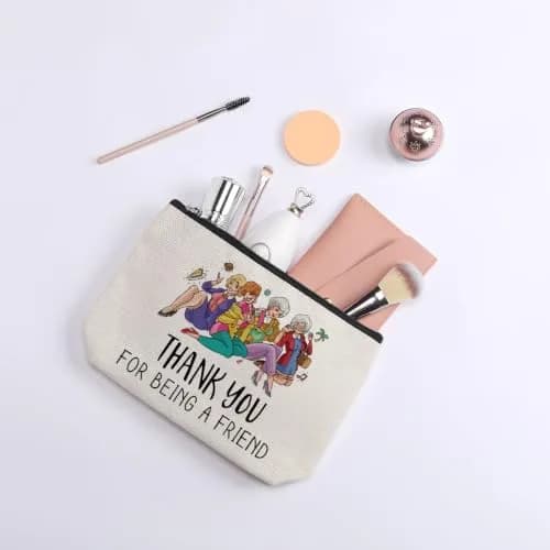 kdxpbpz Golden Inspired Makeup Bag 9.1"W x 7.1"H | Travel Toiletry Organizer for Women thumbnail 6