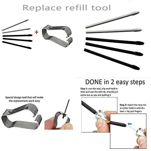 CaoXiong Black Stylus Pen Replacement for Samsung Galaxy Tab S8 Series | 6-Piece Set thumbnail 6