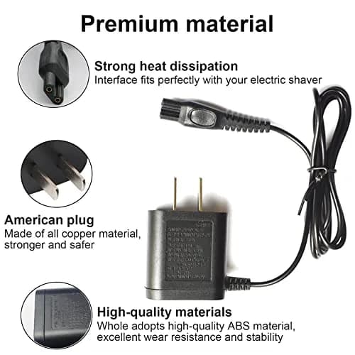 LinMei 15V Shaver Charger Cord 1.37m (4.5ft) | Compatible with Philips Norelco Shavers thumbnail 6