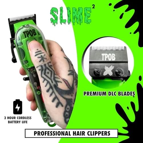 TPOB Slime 2 Hair Clippers for Men 12-Piece Set | Professional Cordless Barber Clippers with 6800 RPM Motor & X Fade Blade thumbnail 2