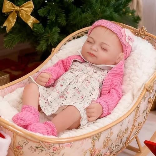 JRLCGYP 10 Inch Reborn Baby Doll Full Silicone Vinyl Girl | Realistic Newborn Toy for Kids 3+ thumbnail 1