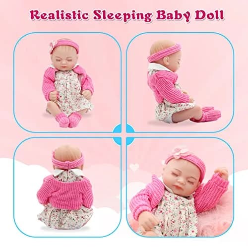 JRLCGYP 10 Inch Reborn Baby Doll Full Silicone Vinyl Girl | Realistic Newborn Toy for Kids 3+ thumbnail 6