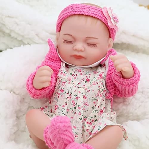 JRLCGYP 10 Inch Reborn Baby Doll Full Silicone Vinyl Girl | Realistic Newborn Toy for Kids 3+ thumbnail 7