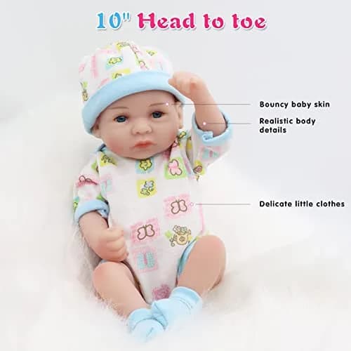 JRLCGYP Realistic Reborn Baby Boy Doll 25 cm (10 Inch) | Anatomically Correct Silicone Vinyl thumbnail 8