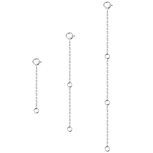 ASH'S CHOICE Necklace Extenders Gold Chain Extenders 2,4,6 Inches (3-Pack) | 14K Gold Plated Brass with Lobster Clasp thumbnail 1