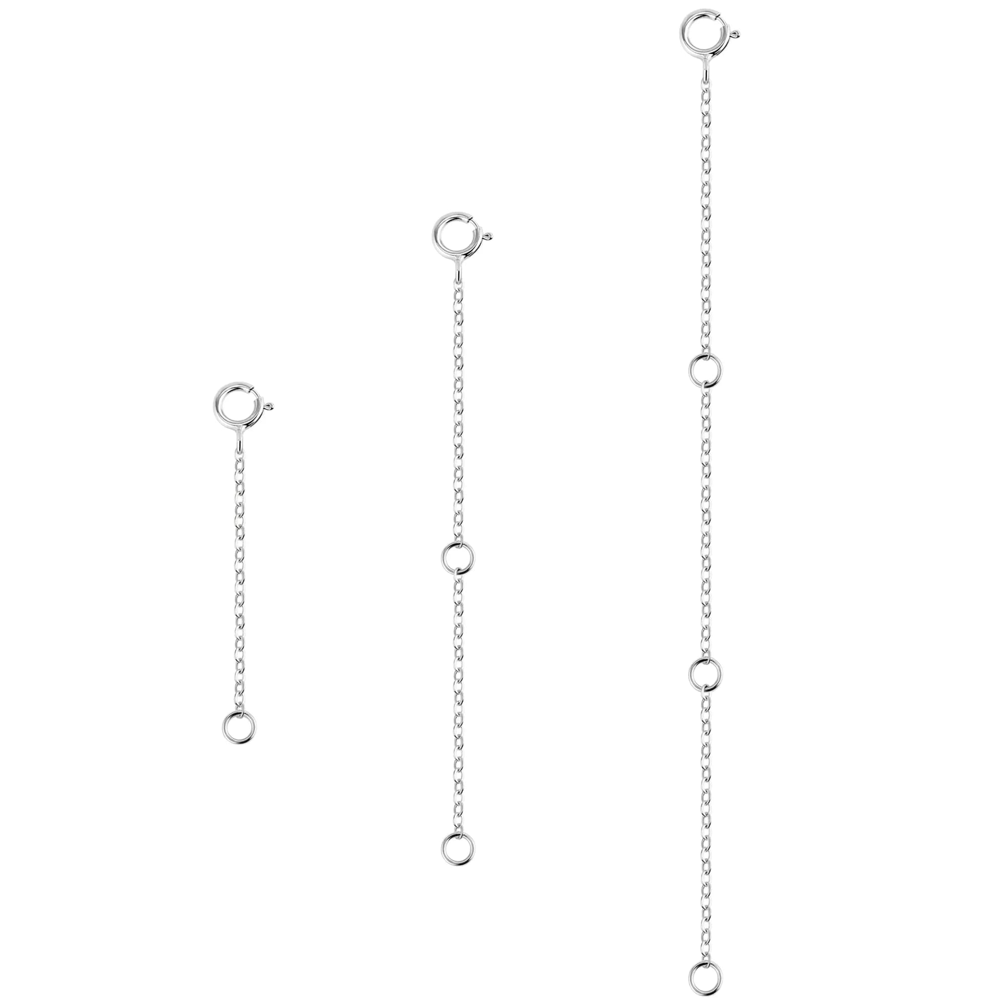 ASH'S CHOICE Necklace Extenders Gold Chain Extenders 2,4,6 Inches (3-Pack) | 14K Gold Plated Brass with Lobster Clasp
